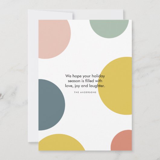 Moderne, farbenfrohe Feiertage (Rückseite)