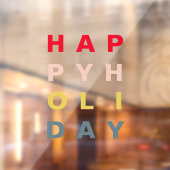 Moderne, farbenfrohe Feiertage Fensteraufkleber (Blatt 2)