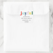 Moderne farbenfrohe Ferien-Rücksendeadresse Quadratischer Aufkleber (Tasche)