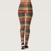 Moderne farbenfrohe festliche Karomuster Leggings (Rückseite)