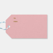 Moderne farbenfrohe festliche Lebensformen lassen Geschenkanhänger (Rückseite Horizontal)