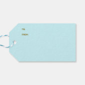 Moderne farbenfrohe festliche Lebensformen lassen  Geschenkanhänger (Rückseite Horizontal)