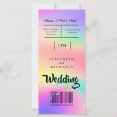 Moderne farbenfrohe Festspiele Rainbow Wedding (Rückseite)