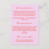 Moderne farbenfrohe Fett Retro Funky Wedding Detai Begleitkarte (Vorderseite)