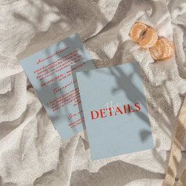 Moderne farbenfrohe Fett Retro Funky Wedding Detai Begleitkarte