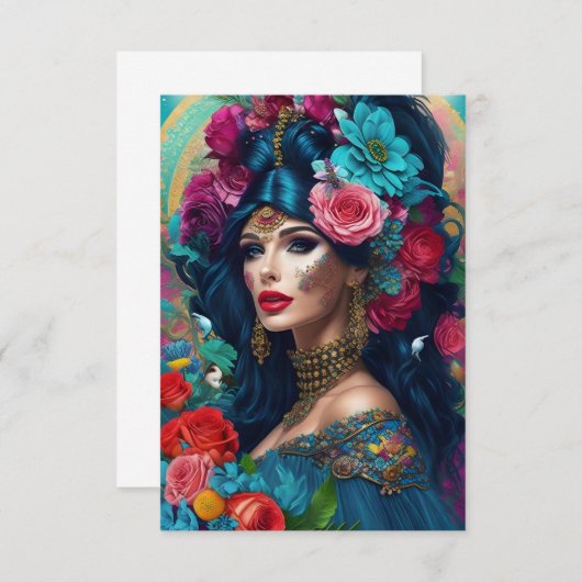 Moderne, farbenfrohe Flachkarte für jeden Anlass Dankeskarte (Vorne/Hinten)