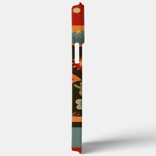 Moderne farbenfrohe florale Drachenfliege-Inspiriv Case-Mate iPhone Hülle (Rückseite / Rechts)