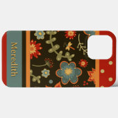 Moderne farbenfrohe florale Drachenfliege-Inspiriv Case-Mate iPhone Hülle (Rückseite (Horizontal))
