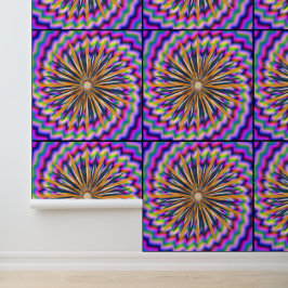 Moderne farbenfrohe florale Mandala-Kunstdesign  Tapete