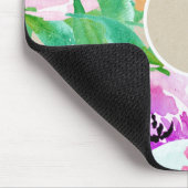 Moderne, farbenfrohe, florale Wasserkraft Mousepad (Ecke)