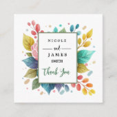 Moderne farbenfrohe Fowers Begleitkarte (Vorderseite)