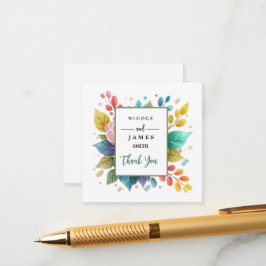 Moderne farbenfrohe Fowers Begleitkarte