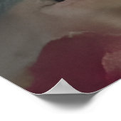 Moderne farbenfrohe Frauen modischen Gold aquamari Poster (Ecke)