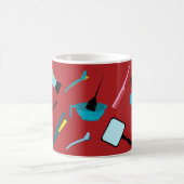 Moderne, farbenfrohe Friseurwerkzeuge Beauty Kit-T Kaffeetasse (Mittel)