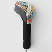 Moderne farbenfrohe Frühlingsgartenblumen Personal Golf Headcover (angewinkelt)