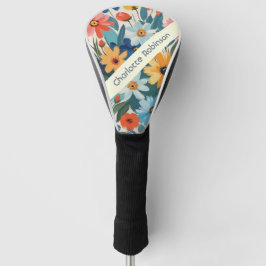 Moderne farbenfrohe Frühlingsgartenblumen Personal Golf Headcover