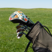 Moderne farbenfrohe Frühlingsgartenblumen Personal Golf Headcover (In SItu)