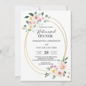 Moderne, farbenfrohe Frühlingswasser-Blume Einladung (Vorderseite)