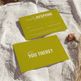 Moderne farbenfrohe Fun Retro Whimsical Wedding RSVP Karte