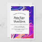 Moderne farbenfrohe Galaxie Abstrakte Hochzeit Einladung (Vorderseite)