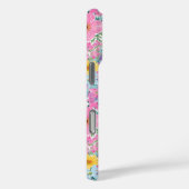 Moderne farbenfrohe Gartenmonogramm Case-Mate iPhone Hülle (Rückseite / Rechts)