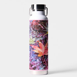 Moderne farbenfrohe gefallene Blätter Abstract Trinkflasche