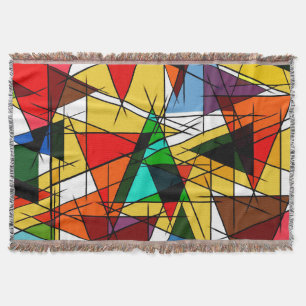 Moderne farbenfrohe geometrische Dreiecke Decke