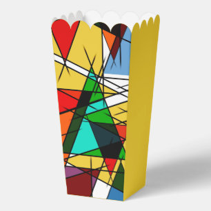 Moderne farbenfrohe geometrische Dreiecke Geschenkschachtel
