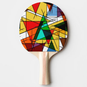 Moderne farbenfrohe geometrische Dreiecke  Tischtennis Schläger