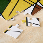 Moderne farbenfrohe geometrische Dreiecksform Puzzle (Seite)