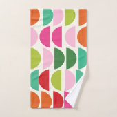 Moderne, farbenfrohe geometrische Formen Badhandtuch Set (Handtuch)