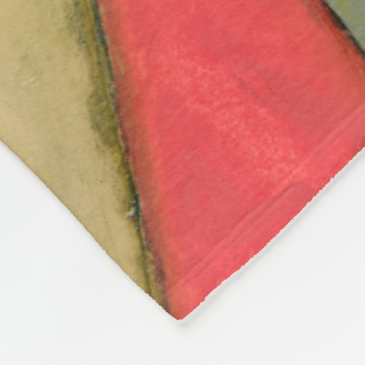 Moderne, farbenfrohe geometrische Formen Fleecedecke (Ecke)