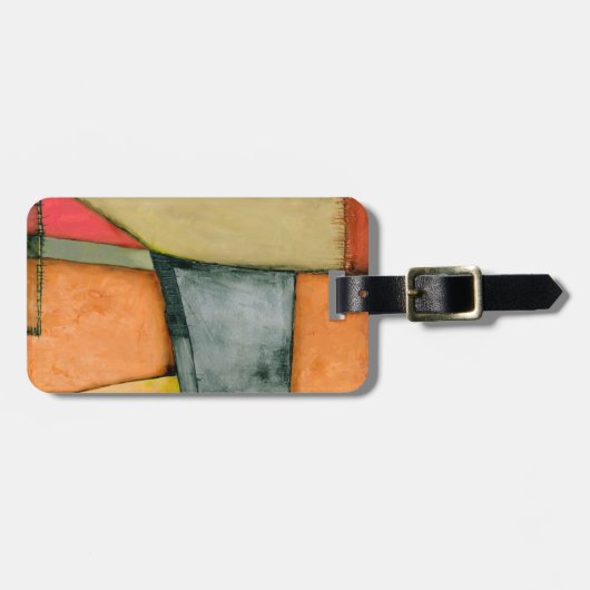 Moderne, farbenfrohe geometrische Formen Gepäckanhänger (Vorderseite horizontal)