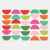 Moderne, farbenfrohe geometrische Formen Geschenkpapier Set (Vorderseite 2)