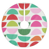 Moderne, farbenfrohe geometrische Formen Polyester Weihnachtsbaumdecke (Vorderseite)