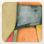 Moderne, farbenfrohe geometrische Formen Rechteckiger Pappuntersetzer (Vorderseite)