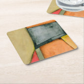 Moderne, farbenfrohe geometrische Formen Rechteckiger Pappuntersetzer (angewinkelt)