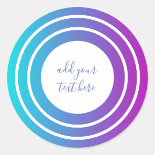 Moderne farbenfrohe geometrische Formen Runder Aufkleber