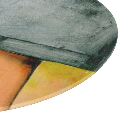 Moderne, farbenfrohe geometrische Formen Schneidebrett (Ecke)