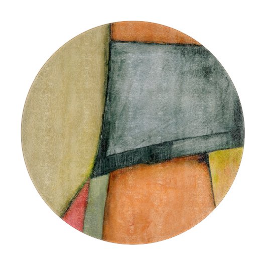Moderne, farbenfrohe geometrische Formen Schneidebrett (Vorderseite)