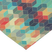 Moderne farbenfrohe geometrische Kuben Kurzer Tischläufer (Ecke)