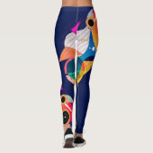 Moderne farbenfrohe geometrische künstlerische Zus Leggings (Rückseite)