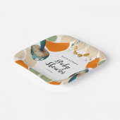 Moderne, farbenfrohe geometrische Mushroom-Babydus Pappteller (Gewinkelt)