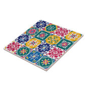 Moderne farbenfrohe geometrische Muster Mittelmeer Fliese (Seite)