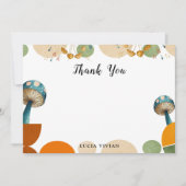 Moderne farbenfrohe geometrische Pilze Danke Karte (Vorderseite)