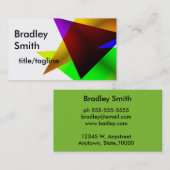 moderne, farbenfrohe, geometrische Visitenkarte (Vorne/Hinten)