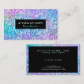 Moderne farbenfrohe Glitzer Textur Visitenkarte (Vorne/Hinten)