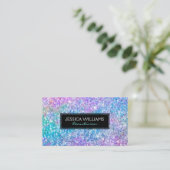 Moderne farbenfrohe Glitzer Textur Visitenkarte (Stehend Vorderseite)