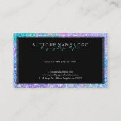 Moderne farbenfrohe Glitzer Textur Visitenkarte (Rückseite)