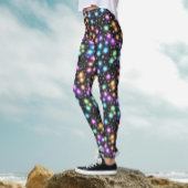 Moderne farbenfrohe Glühschneeflocken Weihnachten  Leggings